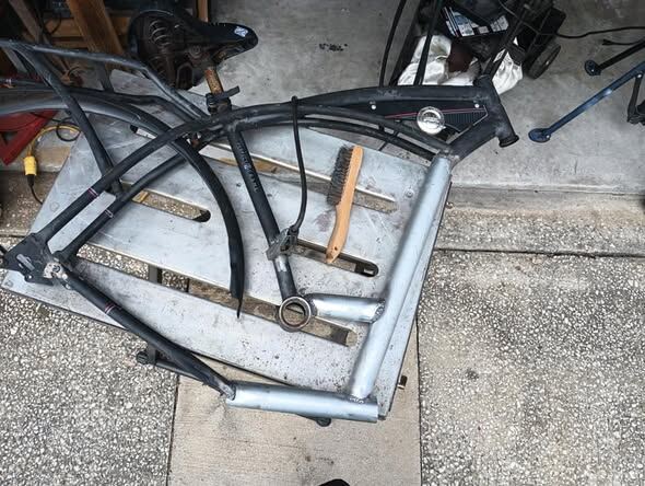 Custom frame clamped up on the jig